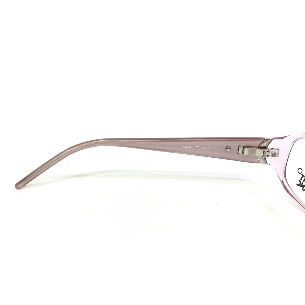 Montblanc Eyeglasses Frames MB303 078 Clear Pink Purple Rectangular 53-17-135